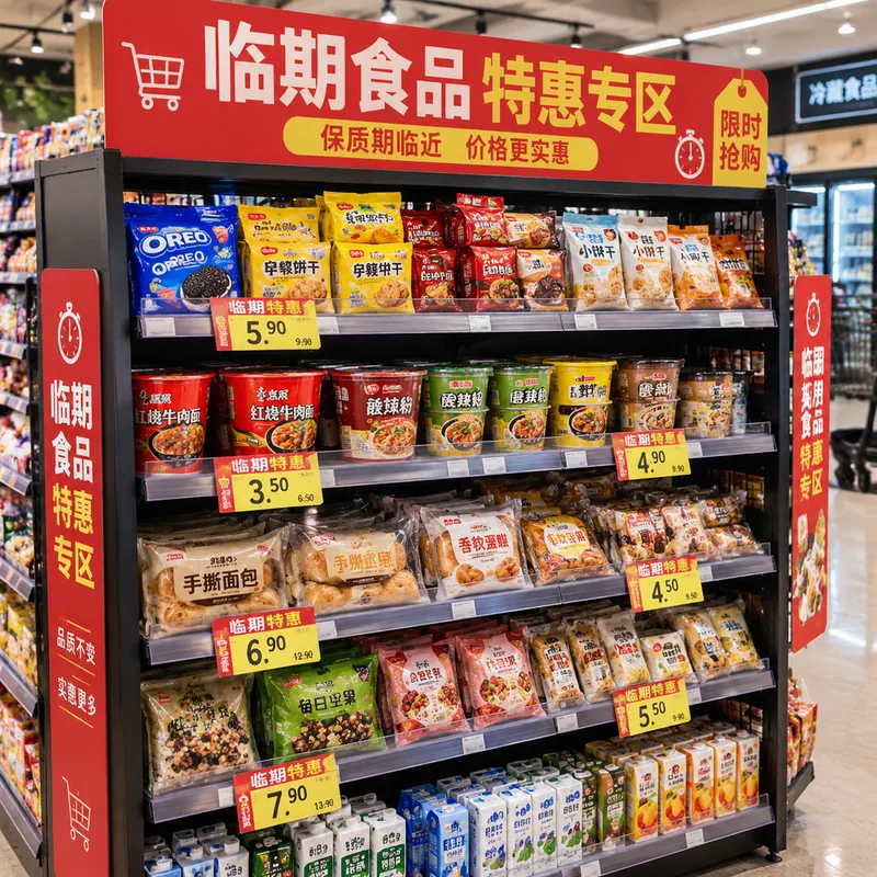 临期折扣专区货架 北京促销场景货架